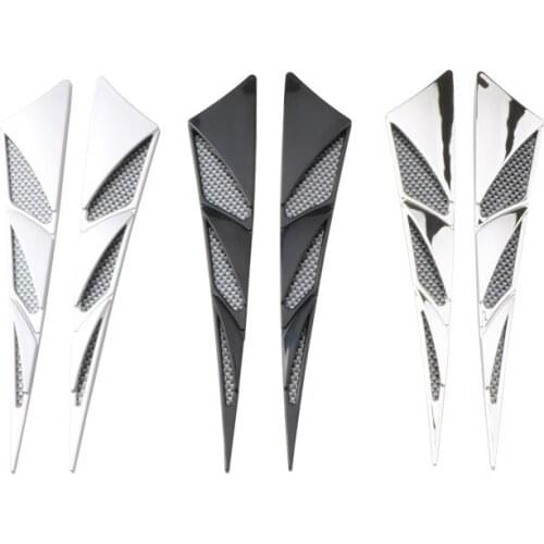 10Pairs Car Exterior Decoration Car Hood Stickers Black Universal Side Air Intake Flow Vent Cover Decorative Car-styling