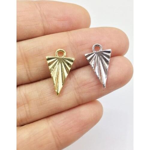 Eruifa 20pcs 10*15mm New arrival Triangle Zinc Alloy Rectangle Coin necklace,earring bracelet jewelry DIY handmade 2 colors