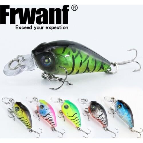 Frwanf 6 PCS 4.7CM 3.3G Wobblers for Fishing Crankbaits Artificial Hard Baits for Fishing Lure Jig 3D Eyes Whopper Plopper