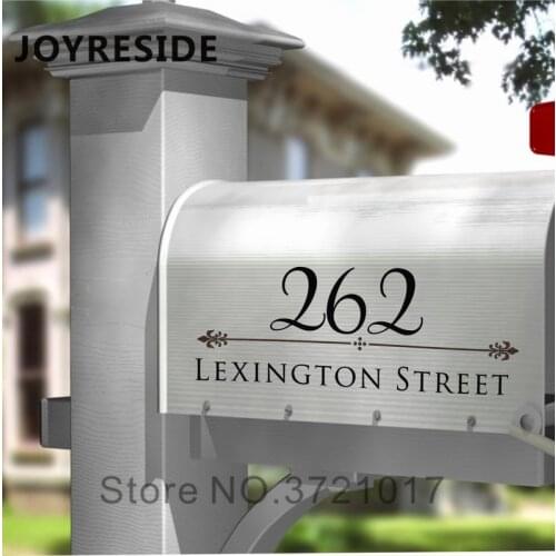 Custom Address Mailbox Decor Decals Vinyl Design Personalized Seet Simple Style Wall Mail Boxes Sticker Home Address Number M370