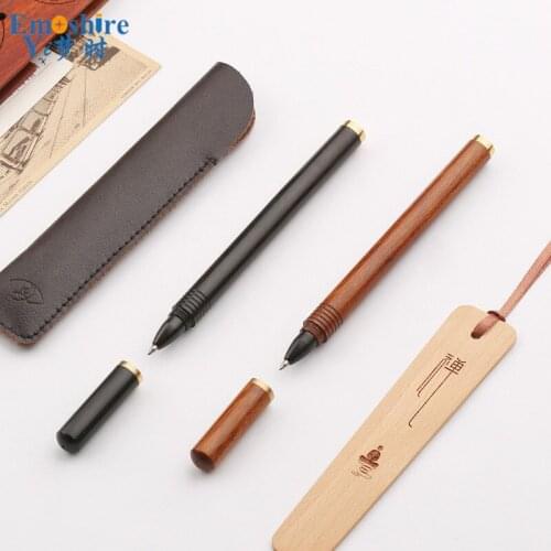 Mahogany Ballpoint Pen Creative Office Gifts Business Ballpoint Pen Retro Birthday Gift Wooden Ballpoint Pen Customization P371