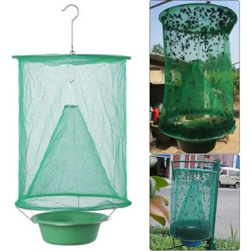 1PCS Hanging Fly Catcher Killer Flies Fly trap Pest Control Reusable Zapper Cage Net Trap Garden Home Yard Supplies