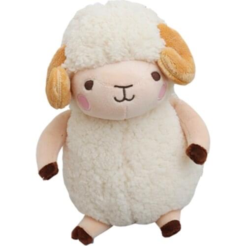 Cute white pink little sheep plush toys sheep doll big rag doll doll accompanied by sleeping doll girlfriend birthday present