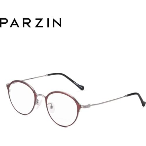 PARZIN Glasses Frame Men Retro Round Prescription Eyeglasses Women New Vintage Myopia Optical Eyewear 15711