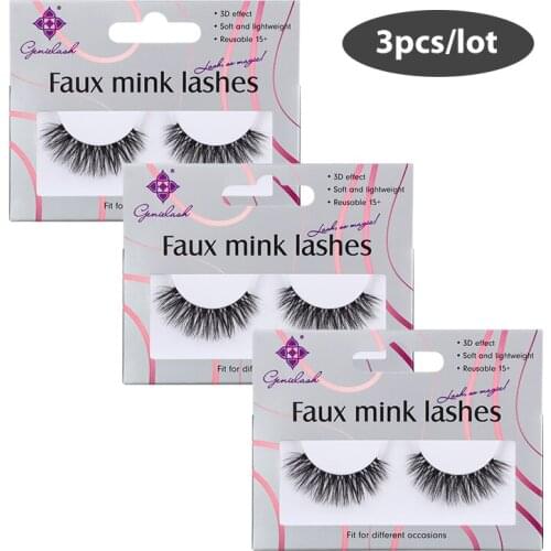 3pairs Mink False Eyelashes 11 Styles 3D Natural Strip Eyelash Volume Fluffy Fake Eyelashes Long Thick Lash Extension for Beauty