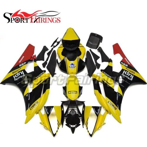 Yellow Black Injection Fairings For Yamaha YZF600 R6 06 07 2006 2007 Plastic ABS Motorcycle Fairing Kit Carenes Full Covers New