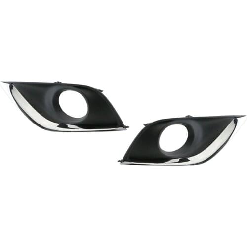 Front Bumper Fog Light Cover Fog Lamp Bezel Trim for Nissan Versa Sedan 2015 - 2018 Facelift 62257-6W80A 62256-6W80A