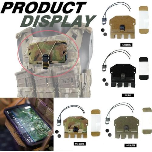 Paintball Airsoft Phone Carrier Plate Panel for Tactical Vest Chest Rig Molle