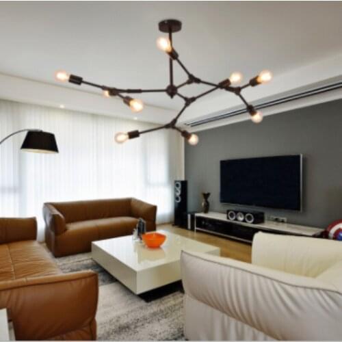 Nordic Postmodern Chandelier Atmospheric Simplicity Easy To Install E27 AC110-240V Lron Art 6/8/9Heads Living Room Bedroom