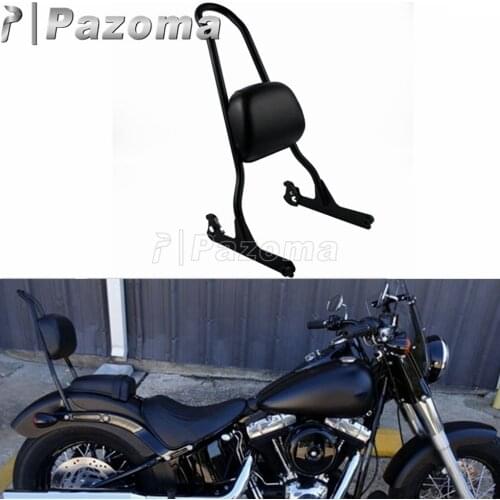 Detachable Sissy Bar Luggage Rack Upright Passenger Backrest Pad For Harley Fat bob LO FLSTF Softail FXST FLST FXSTB 2007-2017