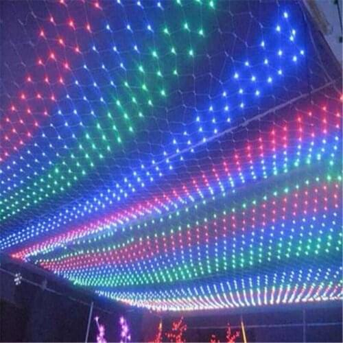 LED Net Light EU Pulg 1.5 * 1.5M / 2 * 2M / 3 * 2M / 6 * 4M 8 kinds of patterns string Christmas lights Holiday light Garden Lam