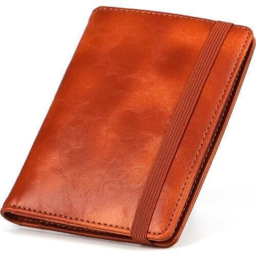 Vintage RFID Blocking Business Passport Covers Holder Travel Accessories Men ID Bank Card PU Leather Wallet Case