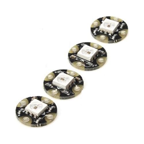 WS2812 Flora RGB Neo Smart pixel - Pack of 4 wearable LED board with Integrated Drivers