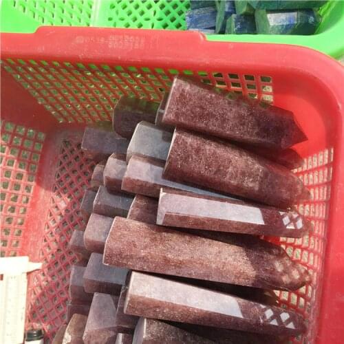 1kg Natural Strawberry Quartz Crystal Point Wand Crystal Quartz Tower Crystal Obelisk Flat Bottom Healing Crystal gemstone