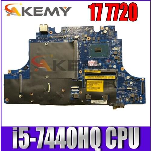 100% working for DELL PRECISION 17 7720 motherboard with i5-7440HQ cpu 09R6TT CN-09R6TT 9R6TT CAP10 LA-E321P working good