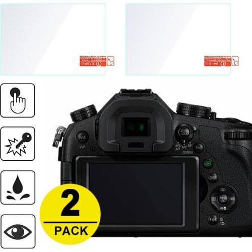 2x Tempered Glass Screen Protector for Panasonic Lumix S5 G100 G110 DC-F1000 II DMC-FZ1000 FZ1000 / Leica V-Lux (Typ 114) typ114