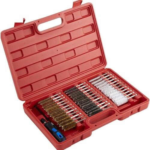 38Pc Brush Set Cleaning & Decarbonising Injector Tool Kit Steel Nylon Brass Cleaning Brush Set