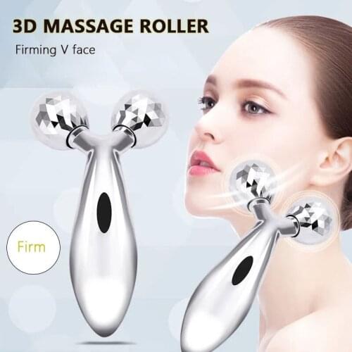 3D Roller massager Face-Lift Body Sculpting Relaxation Lifting Wrinkle Removal Y-Shaped 360-Degree Rotating Facial Massage Tool