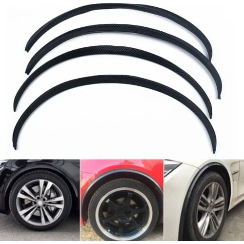 4Pcs Wheel Eyebrows protector Accessory Arch Black Car Carbon Fiber look Cover Exterior Fender Flare