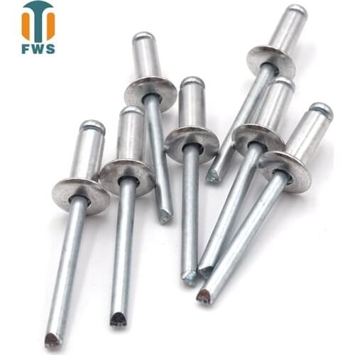 50 PCS M2.4 M3 DIN EN ISO 15977 GB /T 12618.1 Aluminium Open End Blind Rivets With Protruding Head For Automobile