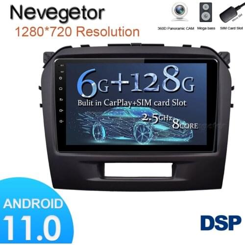 Android 11.0 For Suzuki vitara 2016 Car Radio Multimedia Video Player GPS Navigation NO DVD 2 din DSP