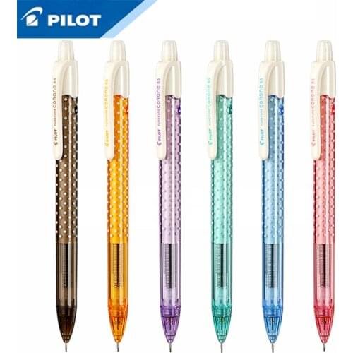 6Pcs/lot PILOT Shake-out Lead Automatic Pencil HFC-20R 0.5mm Students Write Continuous Polka-dot Style Student Supplies