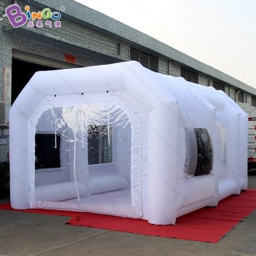 Free shipping white color inflatable car spray tent high quality 6X4X3 meters air-blown spray paint booth toy tents