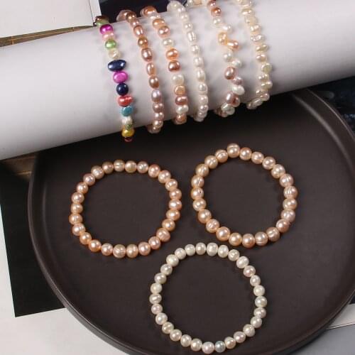 Natural Freshwater Pearls Bracelets For Women 2020 Handmade Jewelry Multi Color Irregular Shape Baroque Pearls Beads Bracelet