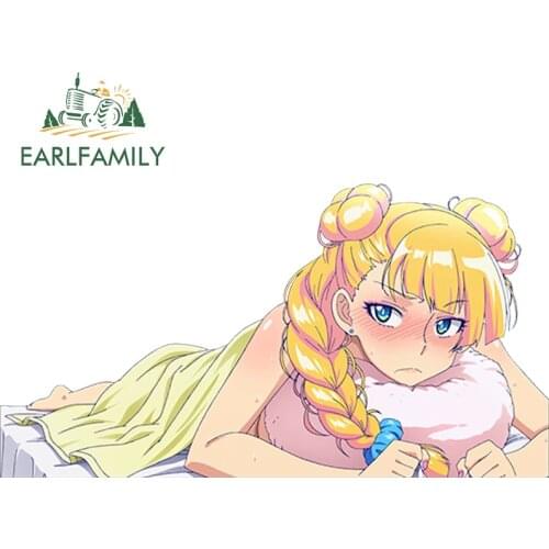 EARLFAMILY 3D Car Stickers Oshiete! Galko Chan Anime Car Decal Galko Window Wiper Decal Rear Windshield Car Styling Decoration