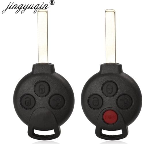 Jingyuqin New Remote Key Case Cover 3/4 Buttons For MERCEDES BENZ MB Smart Keyless Entry Fob Car Key Shell