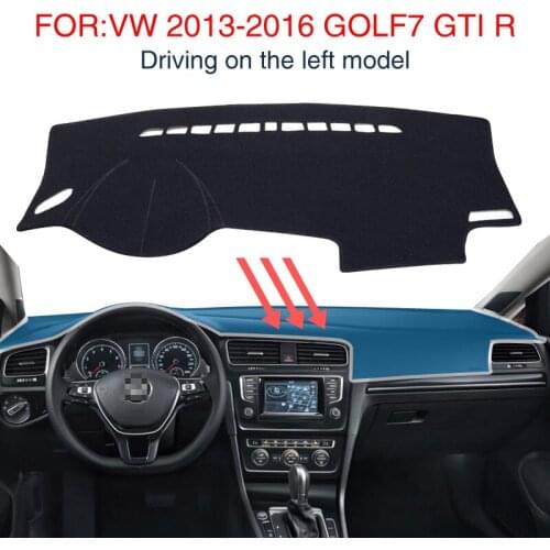 Smabee Dash Mat Dashmat Black for Volkswagen GOLF 7 GTI R 2013 - 2019 GOLF7 Dashboard Pad Carpet Cover Insulation mat Automotive