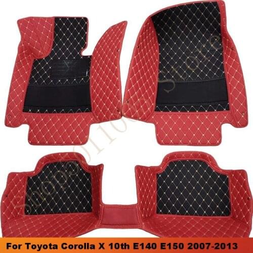 Car Floor Mats For Toyota Corolla X 10th E140 E150 2007 2008 2009 2010 2011 2012 2013 Floorliner Interior Accessory Carpets