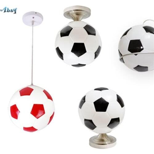 Creative Football and Basketball Shape Pendant Lights for Living Room Bedroom Childrens Room Hanging Lamp Baby Light Loft Decor