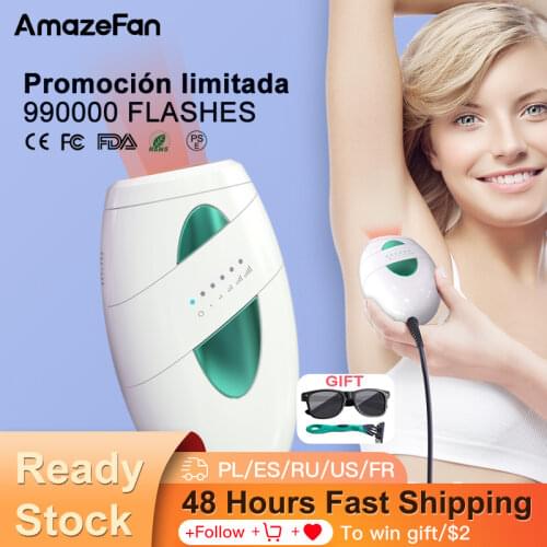 Laser epilator IPL photon depilator quartz lamp 990000 flashes permanent hair removal device for Arms Legs Chest Abdomen Bikini