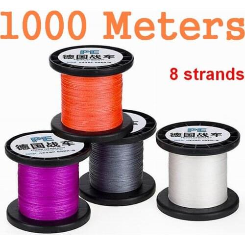 1000M Different Sizes and Colours 8 Strands 8 Braid PE Line PE Thread Fishing Line
