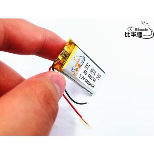 Li-po Polymer battery 600 mah 3.7 V 602244 smart home MP3 speakers Li-ion battery for dvr,GPS,mp3,mp4,cell phone,speaker