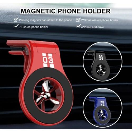 Magnetic Phone Holder for Car Clip-On Air Vent Phone Mount for Phones of 3" to 7"