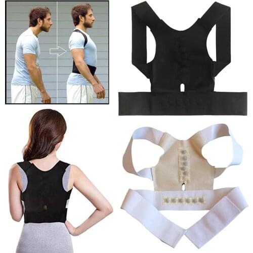 Adjustable Magnetic Posture Corrector Humpback Body Correction Back Brace Spine Orthosis Scoliosis Lumbar Support S-XL Unisex
