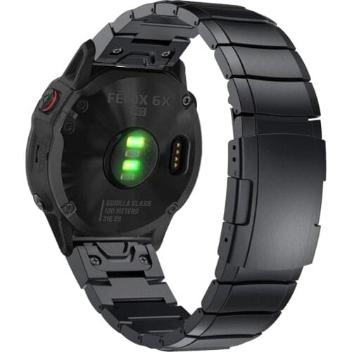 26/22/20mm Metal Strap for Garmin Fenix 6X 6S/Fenix 5X 3HR Stainless steel Quick fit connector strap for Forerunner 745/Fenix5 6