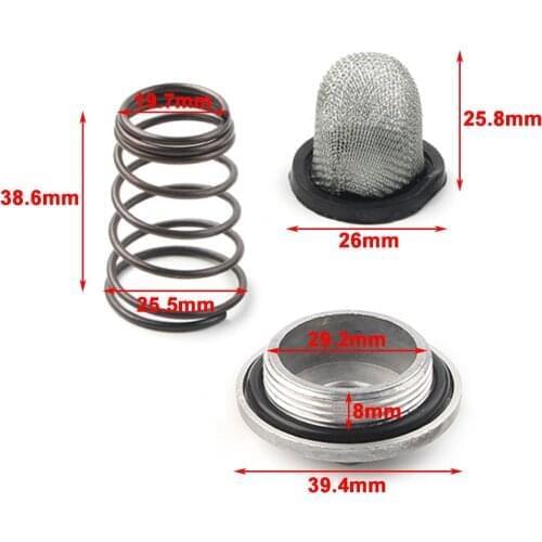 Scooter Drain Plug Oil Filter Set GY6 150cc QMB139 50cc Chinese Scooter Parts