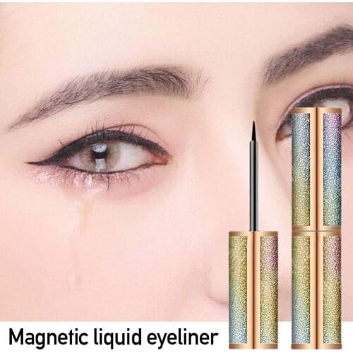 New 2 In 1 Magic Lash Liner Glue Pen Self-adhesive Non Magnetic No Glue Bling Glitter Liquid Eyeliner Waterproof Eye Makeup Tool