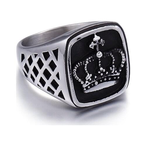 New foreign trade selling crown style retro mens rings