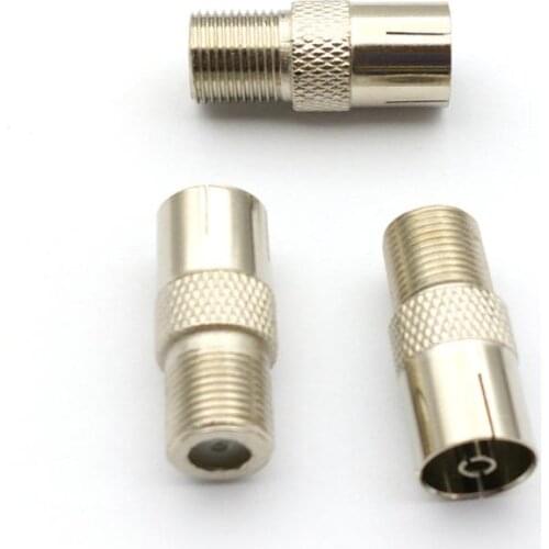 100pcs F Type Female Jack to TV PAL Female Jack Coaxial Connector adapter