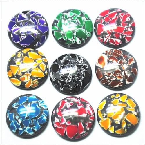 20pcs Plastic Cabochons hot acrylic cabochons new designs beads accessories round shape size 20mm top fashion beads CABS