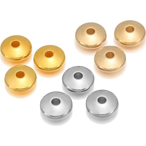 100pcs 10 mm CCB Plastic Flat Round Wheel Loose Spacer Beads For DIY Bracelet Necklace Jewelry Making Accessories Wholesale