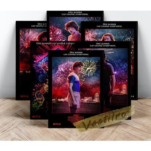Stranger Things Poster, One Summer Can Change Everything Wall Art, Science Fiction Horror Teleplay Role Art Prints, Fans Collect