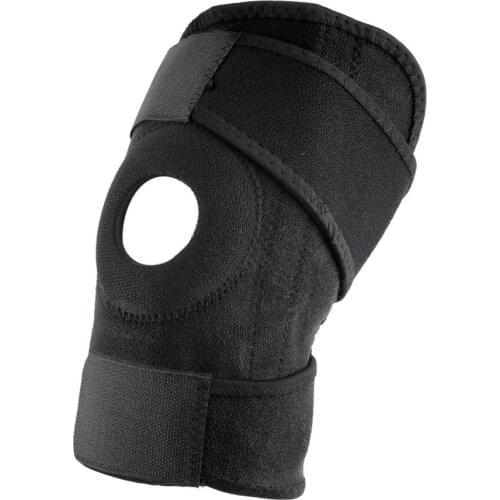 Adjustable Strap Elastic Patella Sports Support Brace Black Neoprene Knee SN-Hot