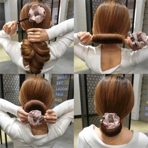 Pearl Flower Hair Bands Women Girls Scrunchie Ponytail Holder Pearl Beads Hair Bands Elastic Rubber Rope Ties Hair Accessories