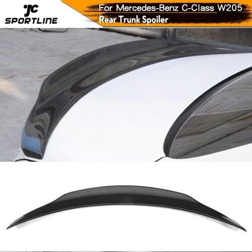 Carbon Fiber Trunk Spoiler For Mercedes-Benz C-Class W205 C200L C300L C260L Sedan 2015 - 2017 Rear Wing Spoiler Lip