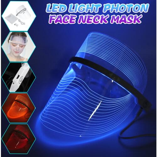 LED Facial Skin Mask Anti-Wrinkle Acne Light Photon Skin Rejuvenation Spot Wrinkle Removal Whitening Spa 3 Colors Beauty Device